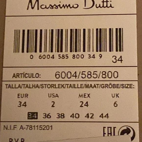 NWT. Massimo Dutti Black 100% Wool Micro-Textured Open Blazer. Size 2, 4. - Picture 10 of 15